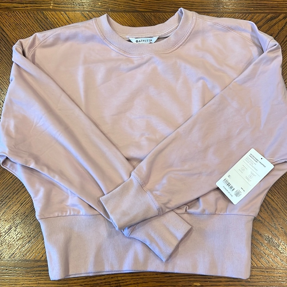 Athleta Retroterry Cropped Sweatshirt